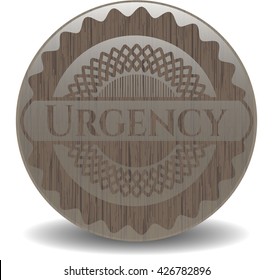 Urgency realistic wood emblem