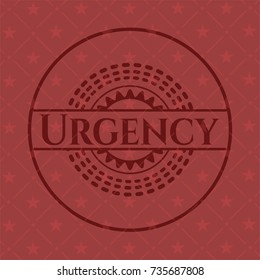 Urgency retro red emblem
