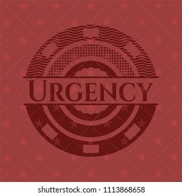  Urgency retro style red emblem