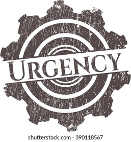 Urgency rubber grunge stamp