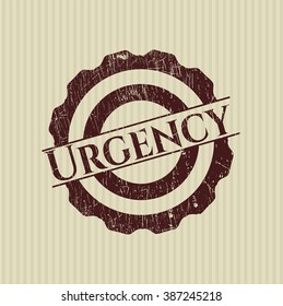 Urgency rubber seal with grunge texture