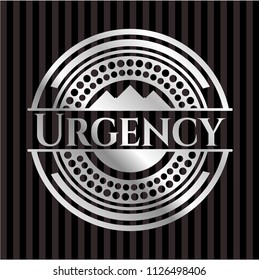Urgency silver shiny badge
