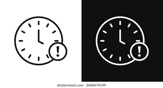 Urgent Alarm Icon Set. Exclamation Alert Vector Symbol