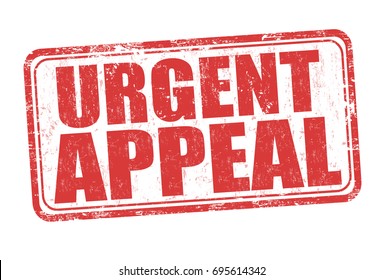 Urgent Appeal Grunge Rubber Stamp On White Background, Vector Illustration