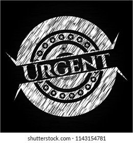Urgent chalk emblem