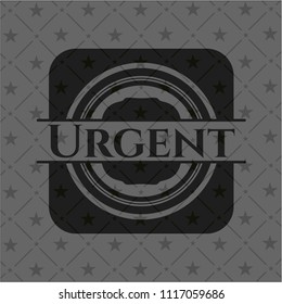 Urgent dark emblem. Retro