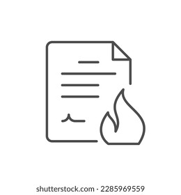 Urgent document line outline icon