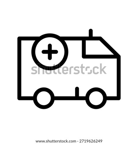 Urgent Emergency Van icon set for ambulance response, medical rescue and healthcare services
