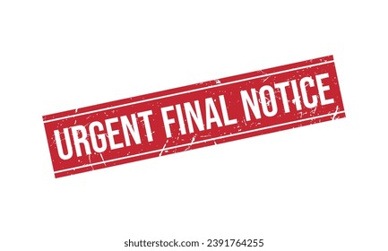Urgent Final Notice Rubber Stamp Seal Vector