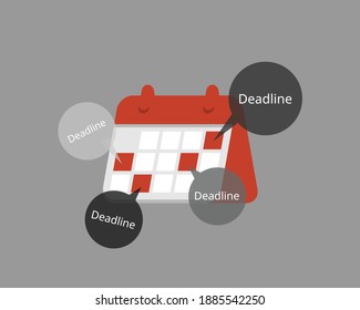 Urgent and fixed deadline to be done urgently vector