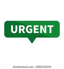 Urgent In Green Rectangle Shape For Information Announcement Sale Promotion Business Marketing Social Media
