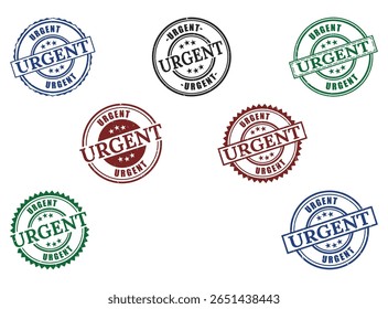 Urgente Grunge Stamp Coleção, Emblemas de aviso importantes