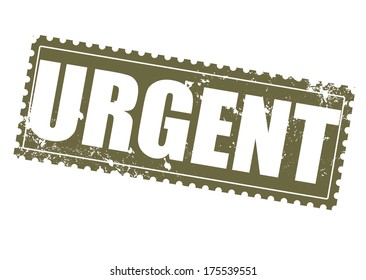 urgent grunge stamp on whit vector illustration