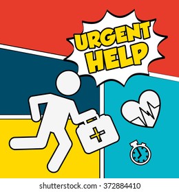 urgent help design, vector illustration eps10 graphic 