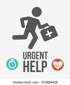 urgent help design, vector illustration eps10 graphic 