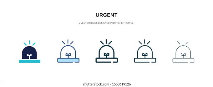 urgent icon in different style vector illustration. two colored and black urgent vector icons designed in filled, outline, line and stroke style can be used for web, mobile, ui