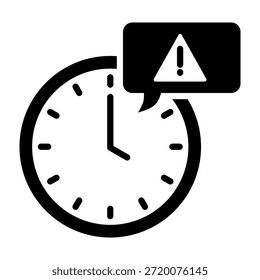 Urgent Icon Glyph Design Vector Illustration