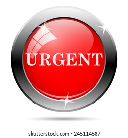 Urgent icon. Internet button on white background. 