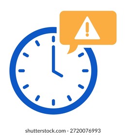 Urgent Icon Solid Color Design Vector Illustration