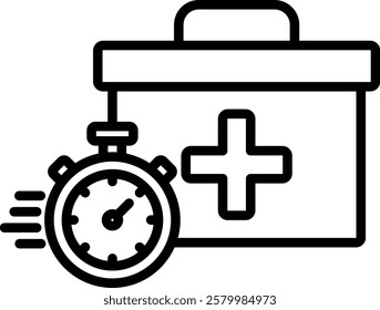 Urgent Medical icon line vector illustration