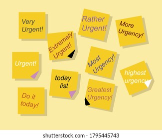 Urgent and more urgent note vector