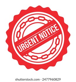 Urgent Notice Rubber stamp Design vector 