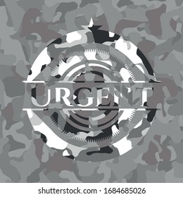 Urgent on grey camo pattern