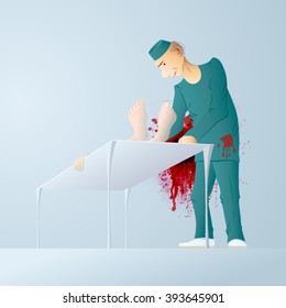 Urgent operation in surgery center with strict observance of all the patient rights, privacy and confidentiality.