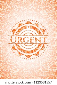  Urgent orange mosaic emblem