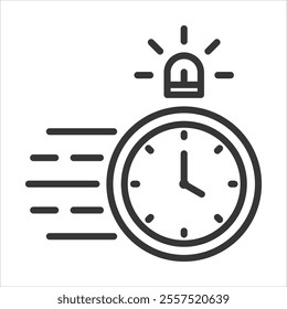 Urgent Outline Icon Vector Illustration