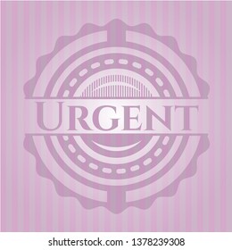 Urgent pink emblem