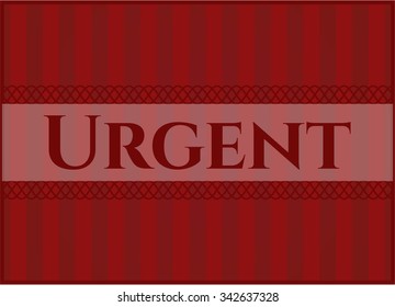 Urgent poster or card