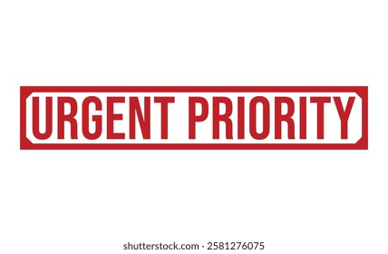 URGENT PRIORITY red rubber stamp vector design.