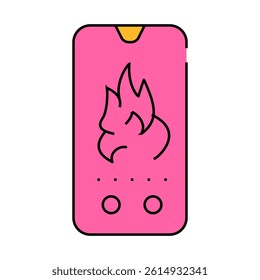 urgent question and calling to call center line icon vector. urgent question and calling to call center sign. isolated symbol illustration