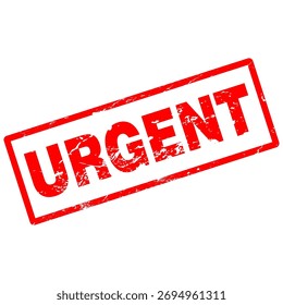 Urgent, red rubber stamp vector