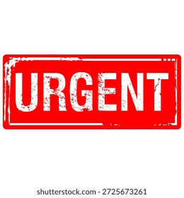 Vector de sello de goma rojo urgente