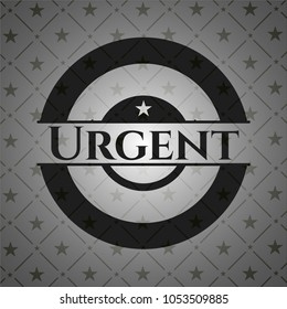 Urgent retro style black emblem