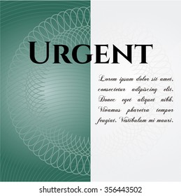 Urgent retro style card or poster
