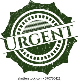 Urgent rubber seal with grunge texture