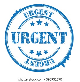urgent stamp on a white, vector illustration