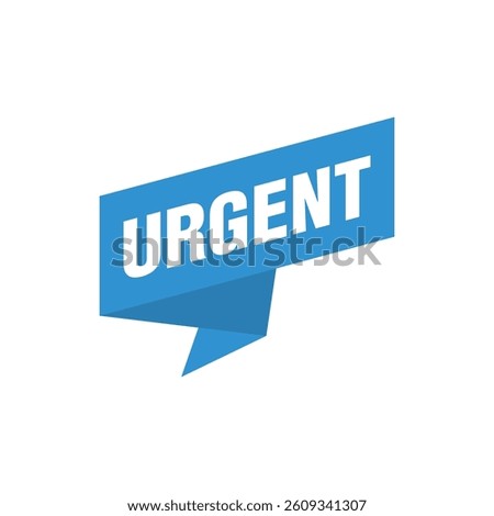 urgent tag. urgent isolated peeler vector template