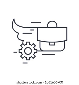 Urgent task icon, linear isolated illustration, thin line vector, web design sign, outline concept symbol with editable stroke on white background.