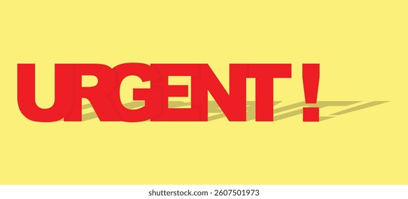 
urgent text bold red design