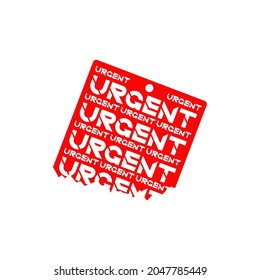 Urgent text word design vector template