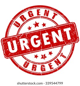 Urgent vector stamp isolated on white background