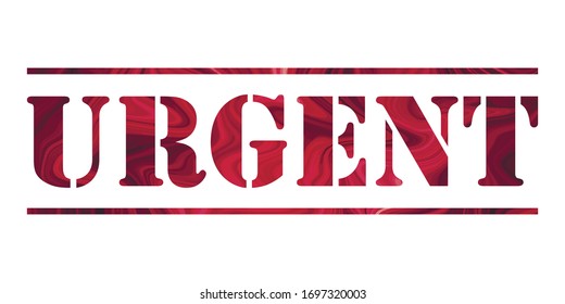 urgent Vector stamp. White isolated