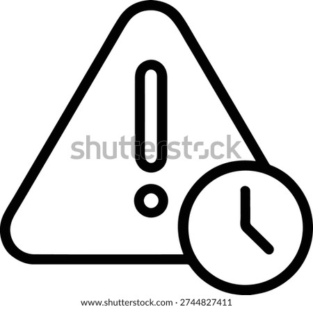 Urgent warning clock time hazard danger alert