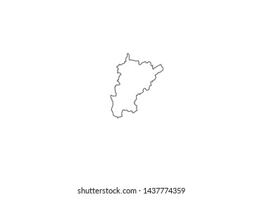 Uri canton outline map Switzerland country state region