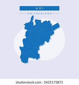 Uri map and black lettering design on white background