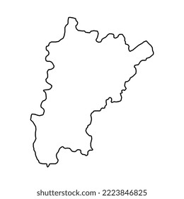Mapa Uri, Cantones de Suiza. Ilustración vectorial.